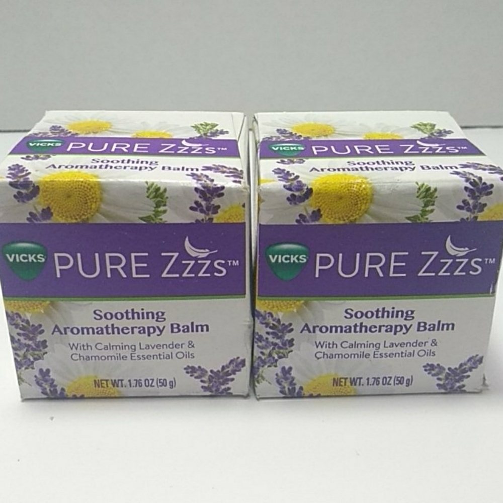 2 Vicks Pure ZZzs Soothing Aromatherapy Balms